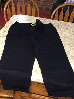 Talbots Navy Drawstring Chinos